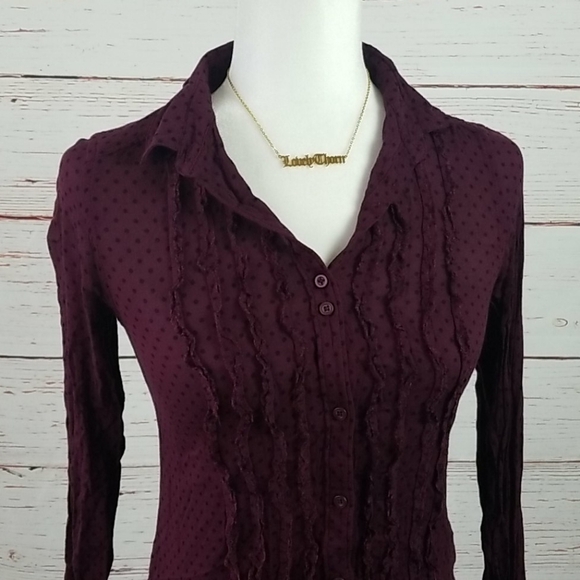 UO // cooperative polka dot ruffle bib top - Picture 4 of 13